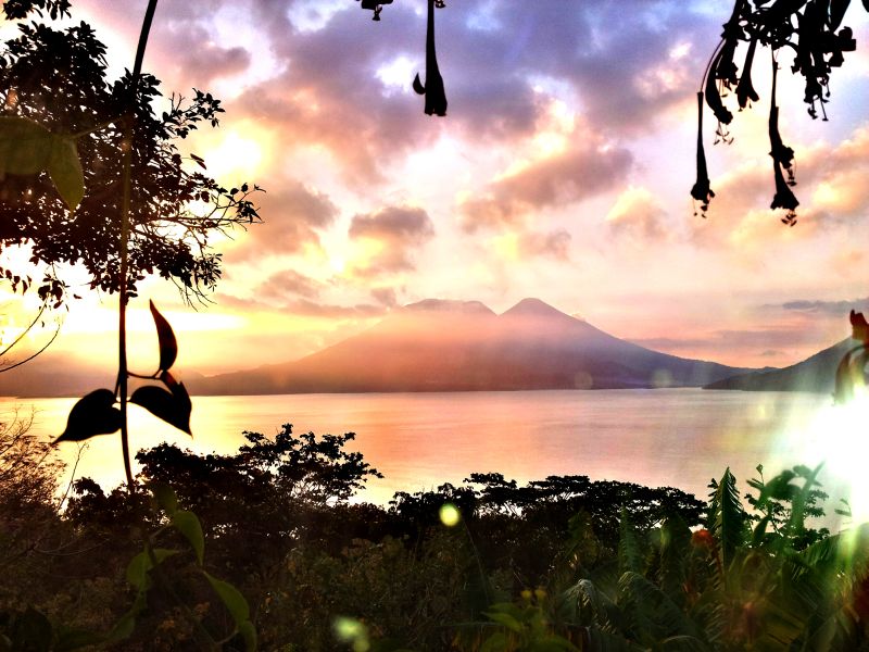 golden sunrise over lake atitlan 800