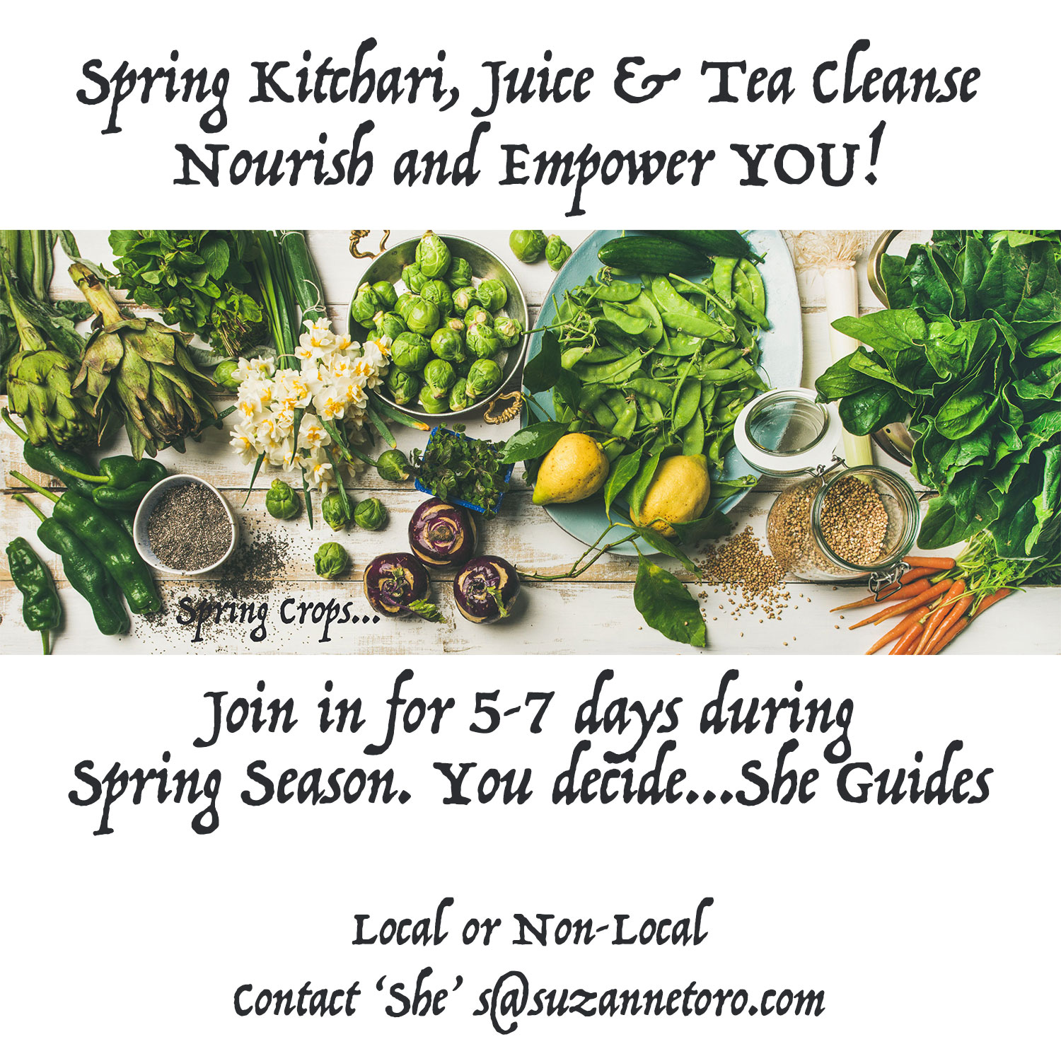 Spring Cleanse. Kitchari, Juice + Tea Cleanse. Cleanse the body and mind.
