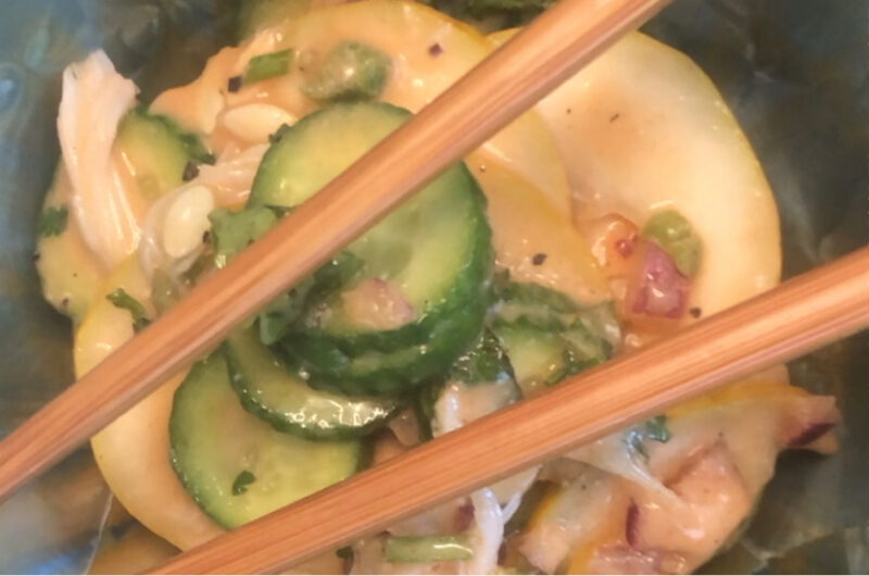 Thai Korean Fusion Cucumber Salad